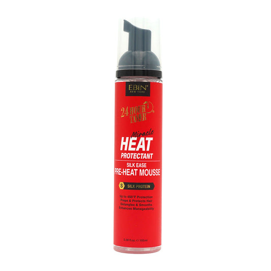 EBIN 24 Hour Tamer Silk Ease Pre-Heat Mousse 3.38 oz