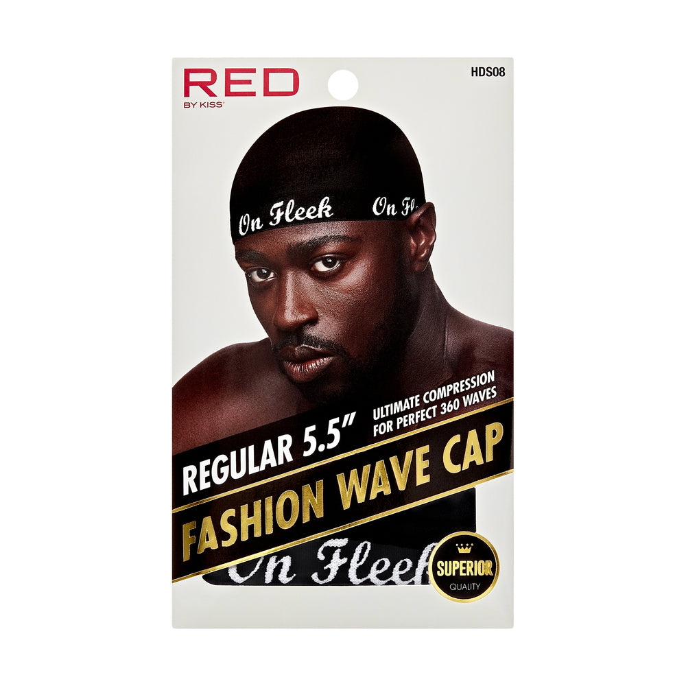 RED Fashion Wave Cap Regular Fleek - Black