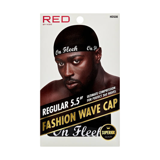 RED Fashion Wave Cap Regular Fleek - Black