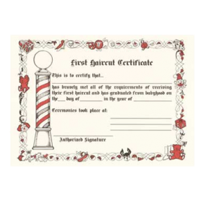 First Haircut Certificate