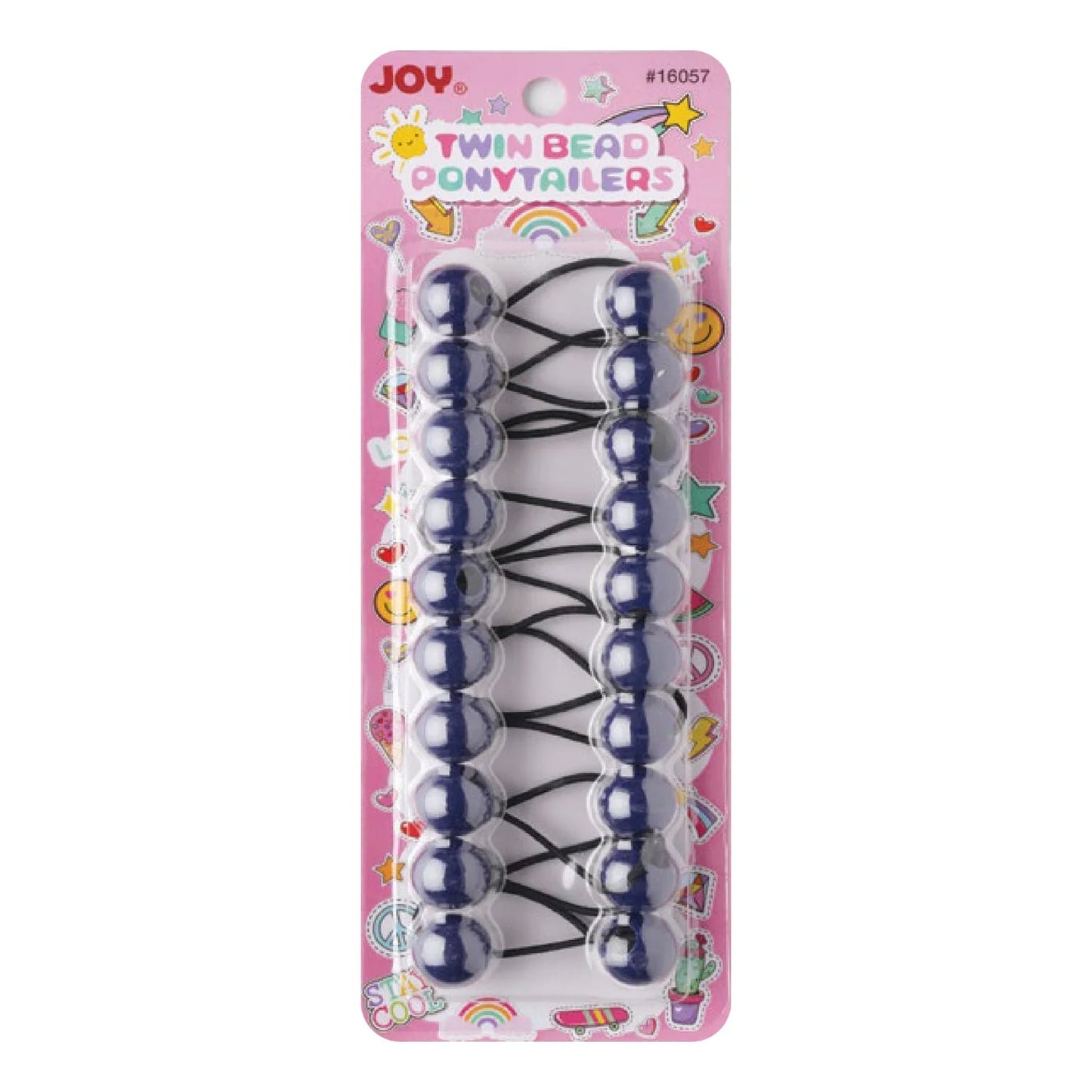 Joy Twin Beads Ponytailers Bobos 20mm 16057 Navy