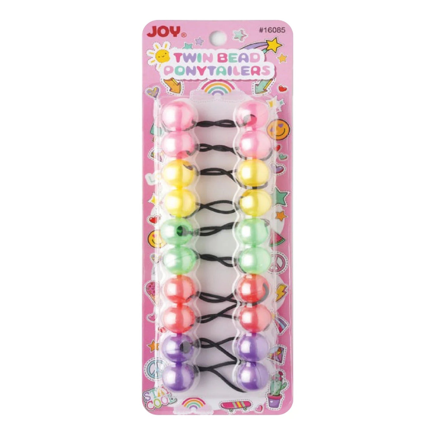 Joy Twin Beads Ponytailers Bobos 20mm 16085 Asst Color