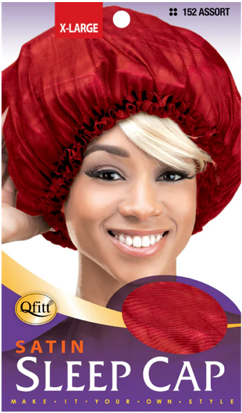 Qfitt X-Large Satin Sleep Cap - Assorted