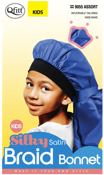 Qfitt Kids Silky Satin Braid Bonnet - Assorted