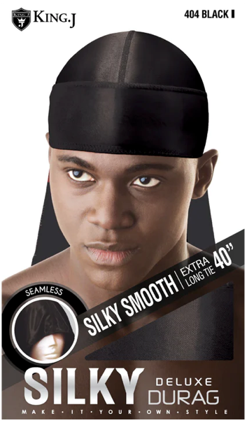 King J Deluxe Silky DuRag Black