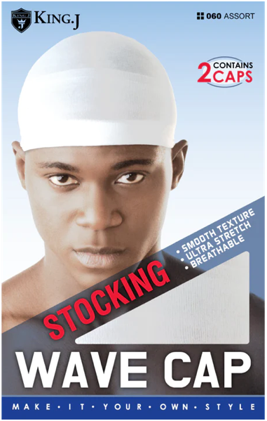 King J Stocking Wave Cap Assorted 2 pcs