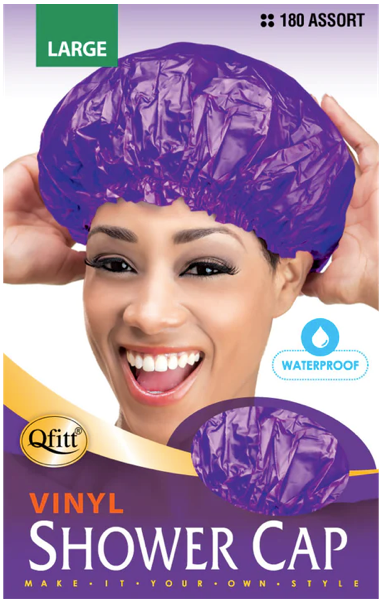 Qfitt Vinyl Shower Cap Large Assorted