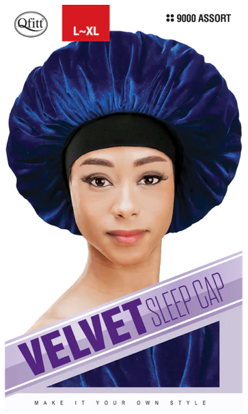 Qfitt Velvet Sleep Cap L-XL - Assorted