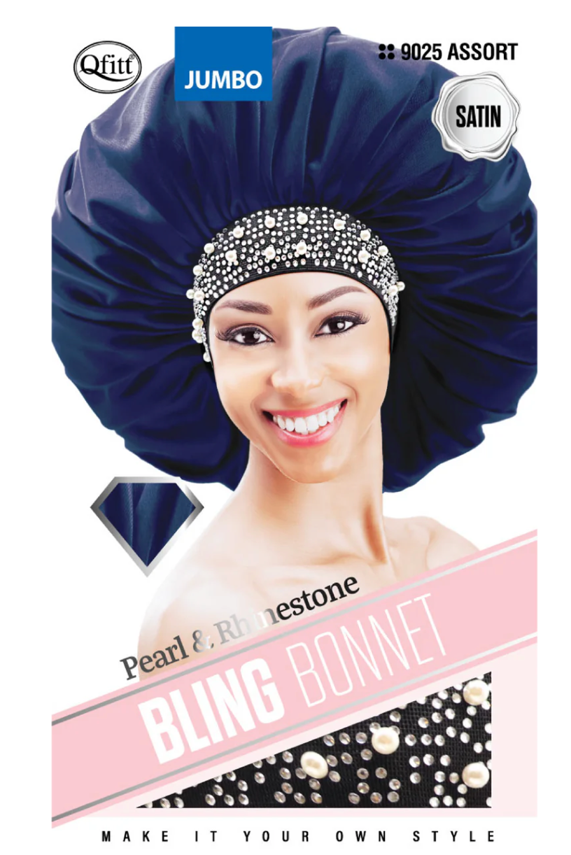 Qfitt Bling Satin Bonnet Pearl Jumbo - Assorted