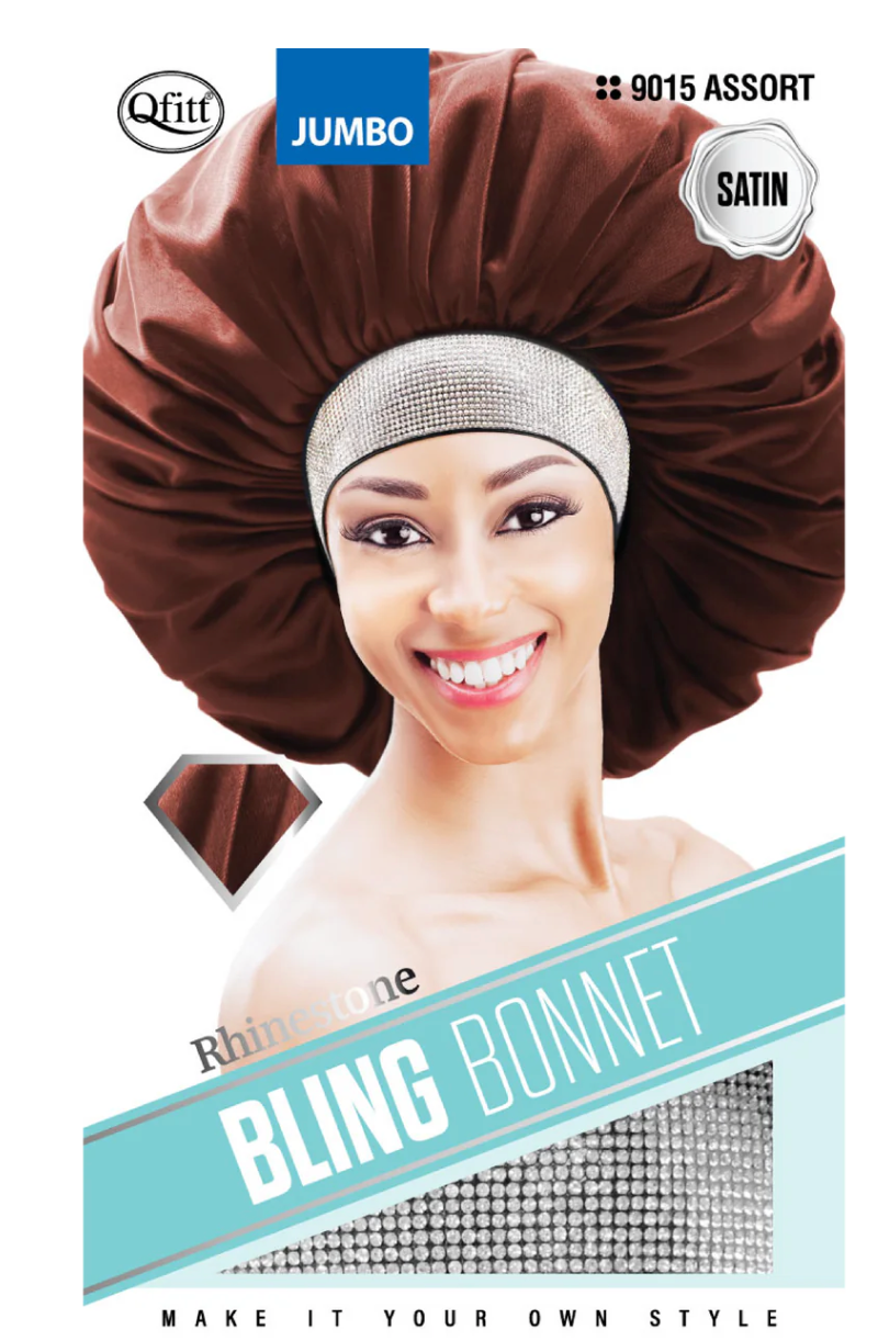 Qfitt Bling Satin Bonnet Stone Jumbo - Assorted