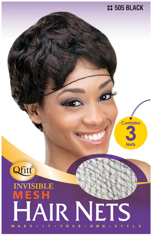 Qfitt French Invisible Mesh Hair Net 3 pcs