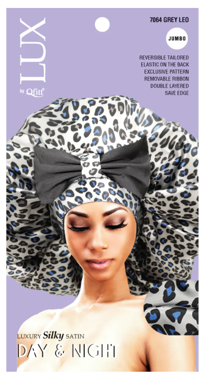 Qfitt Lux Day & Night Braid Cap Jumbo Leopard Assorted