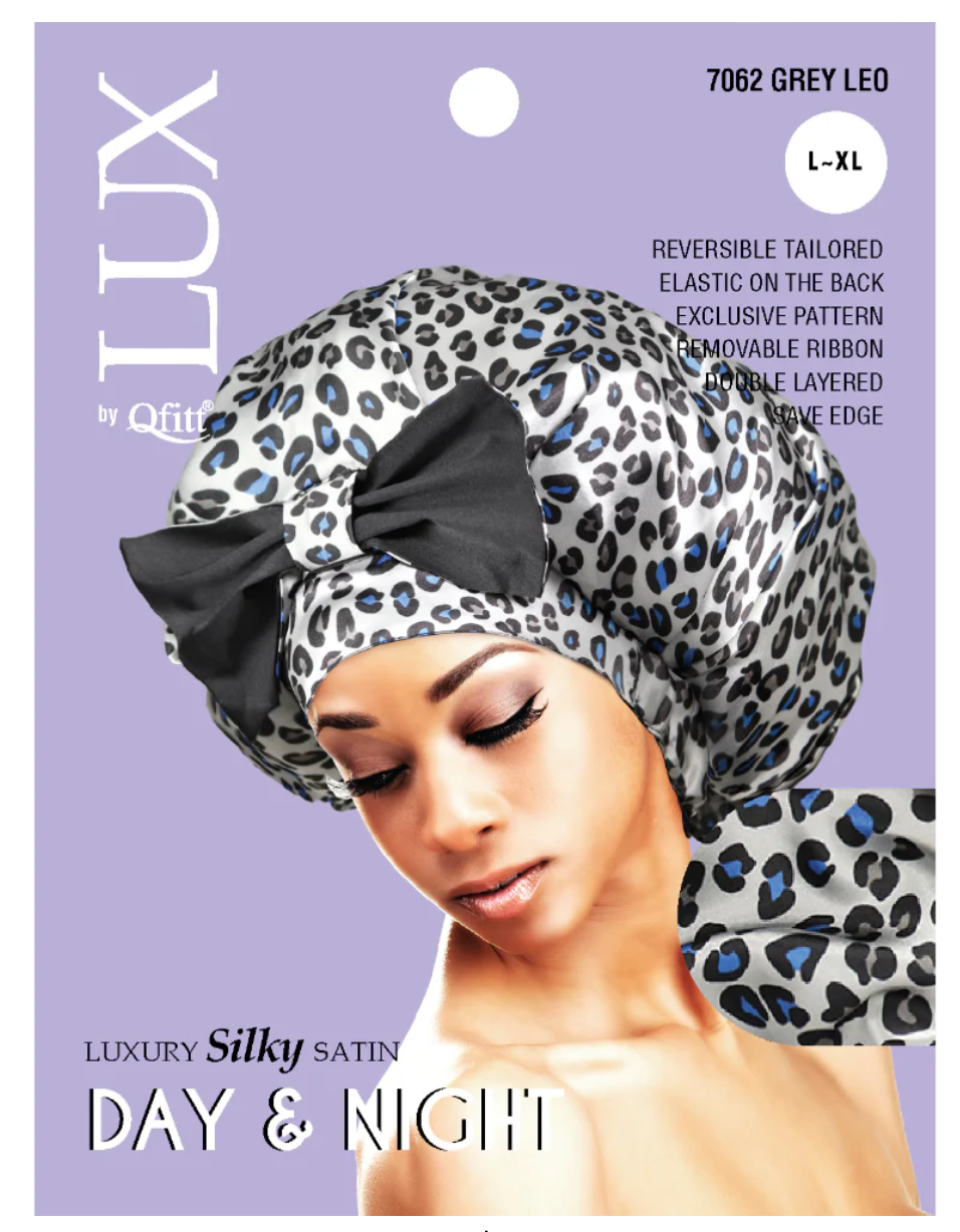 Qfitt Lux Day & Night Braid Cap L-XL Leopard Assorted