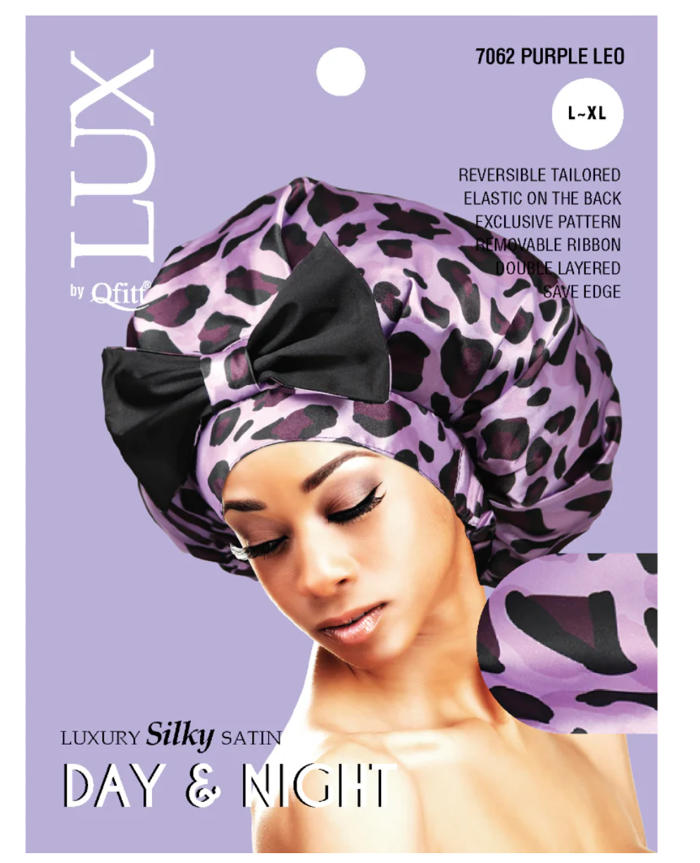 Qfitt Lux Day & Night Braid Cap L-XL Leopard Assorted