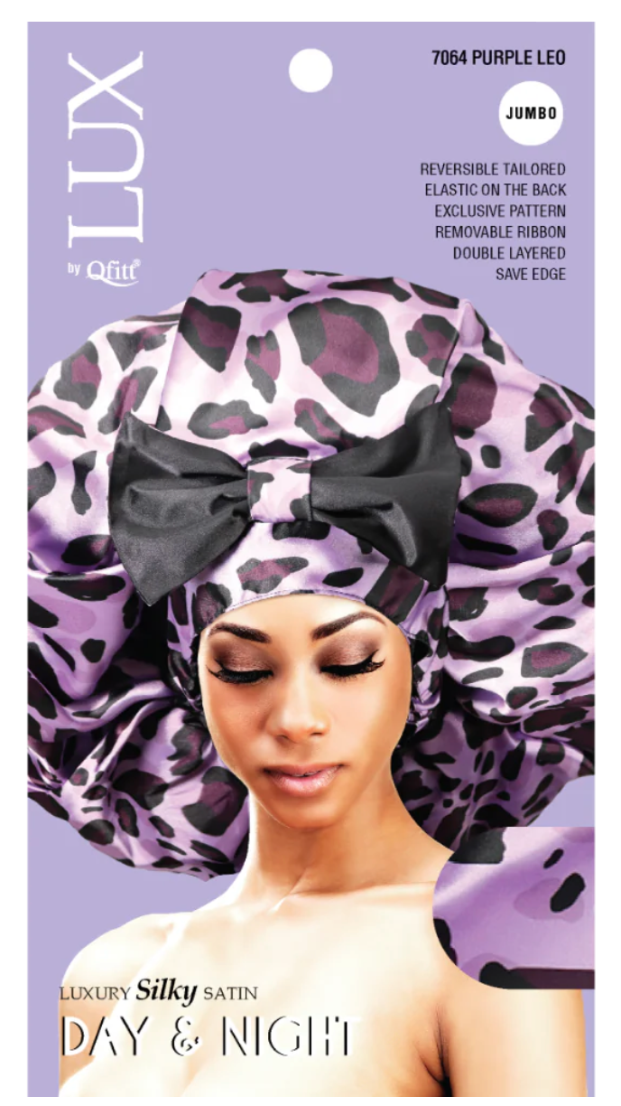 Qfitt Lux Day & Night Braid Cap Jumbo Leopard Assorted