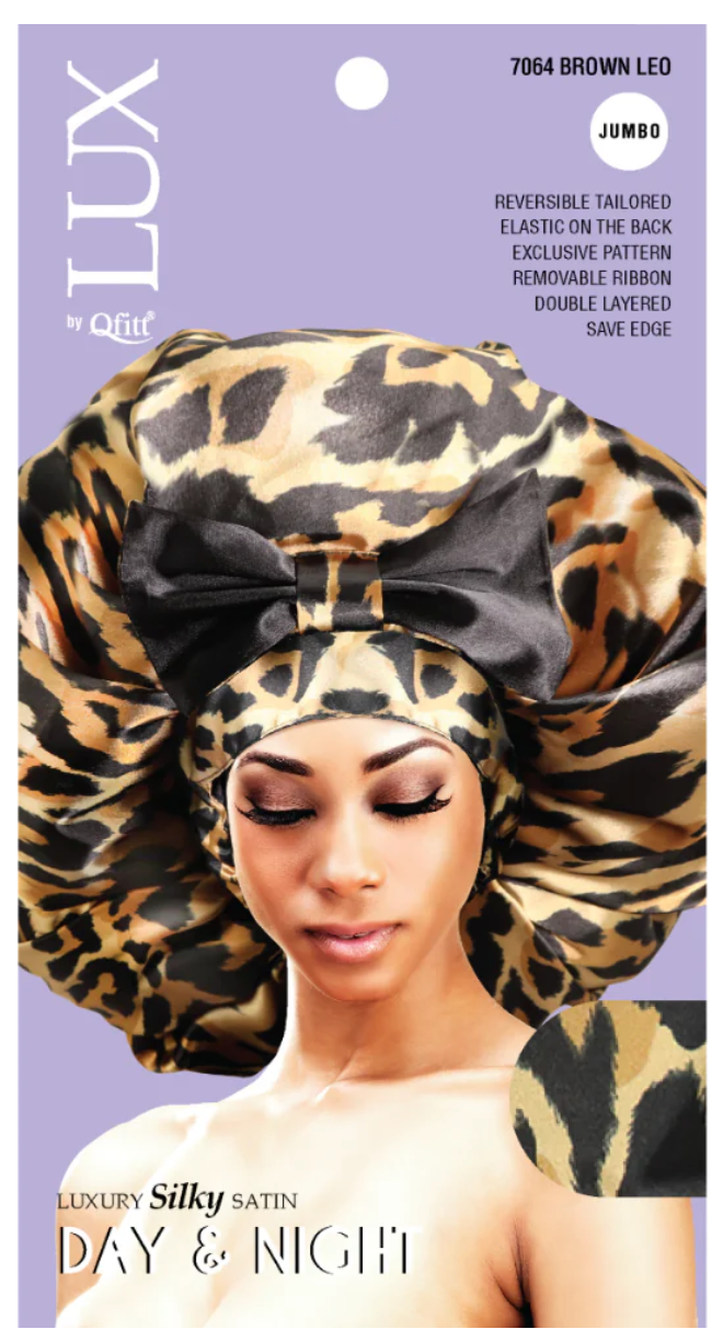 Qfitt Lux Day & Night Braid Cap Jumbo Leopard Assorted