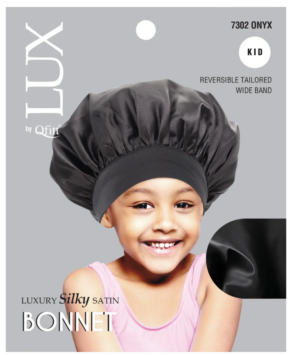 Qfitt Lux Silky Bonnet Kids Onyx Black