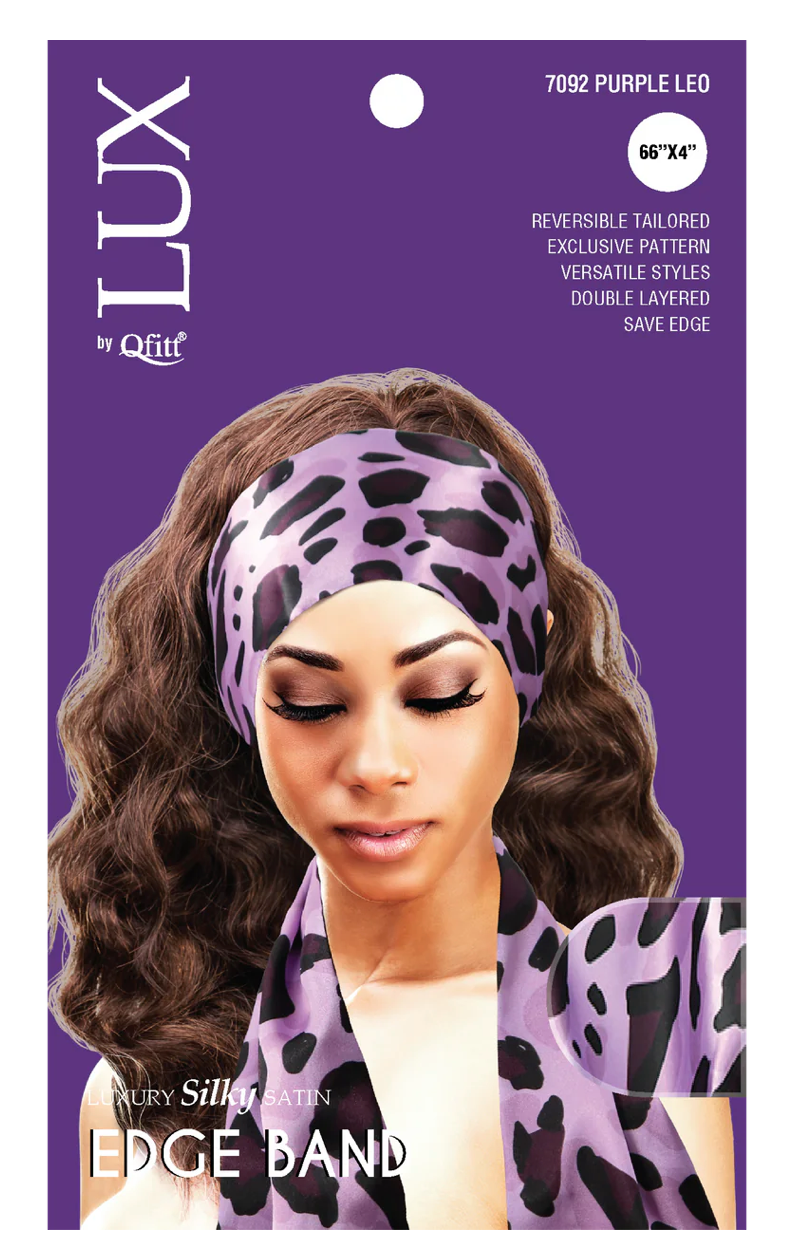 Qfitt Lux Silky Edge Band 66" x 4" Leopard Assorted