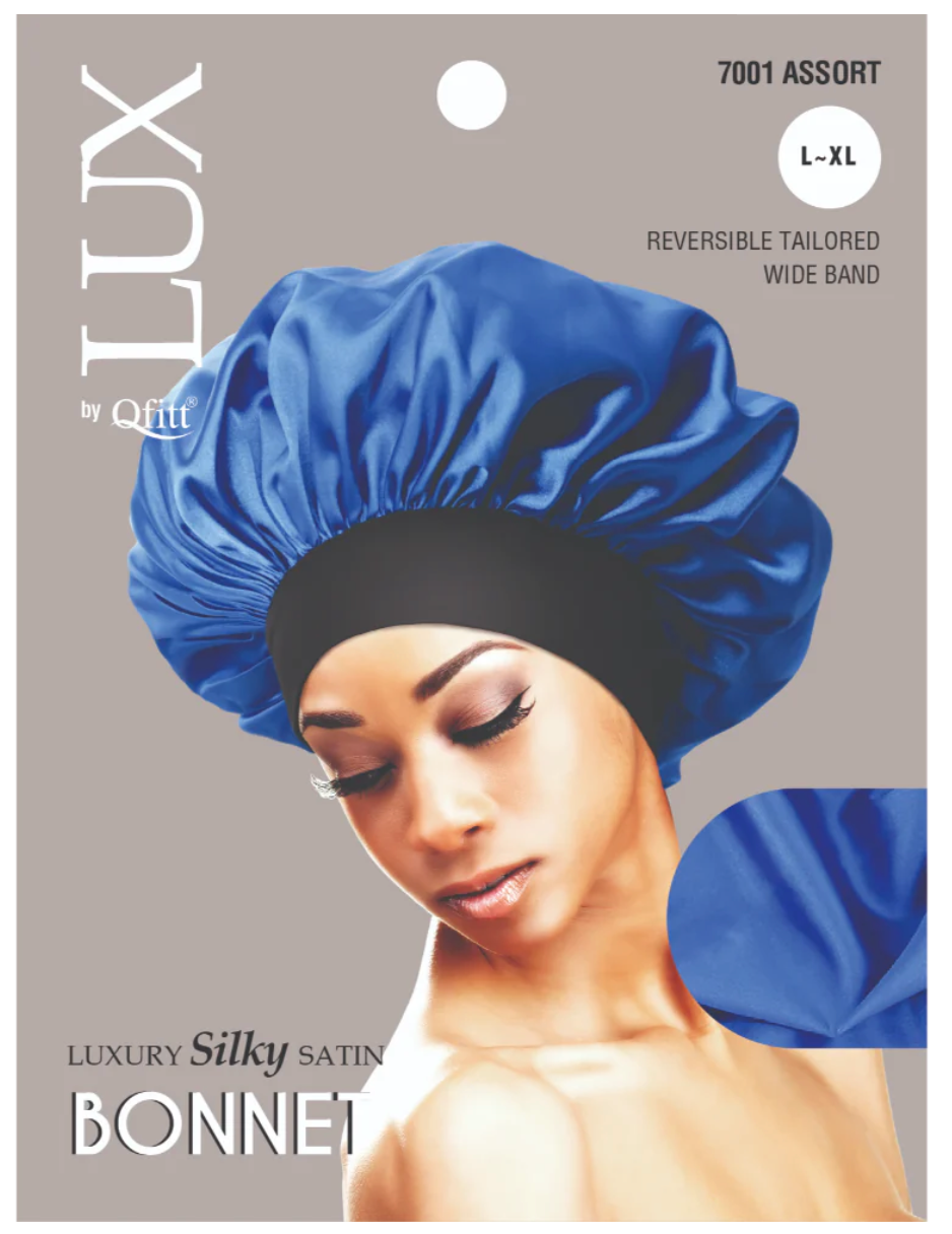 Qfitt Lux Silky Satin Bonnet L-XL Solid Assorted