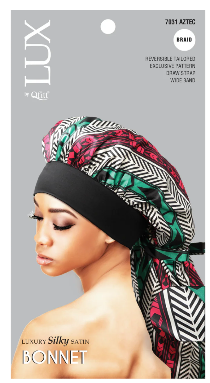 Qfitt Lux Silky Satin Braid Bonnet Assorted Pattern