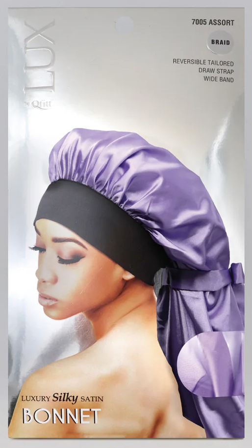 Qfitt Lux Silky Satin Braid Bonnet Solid Assorted