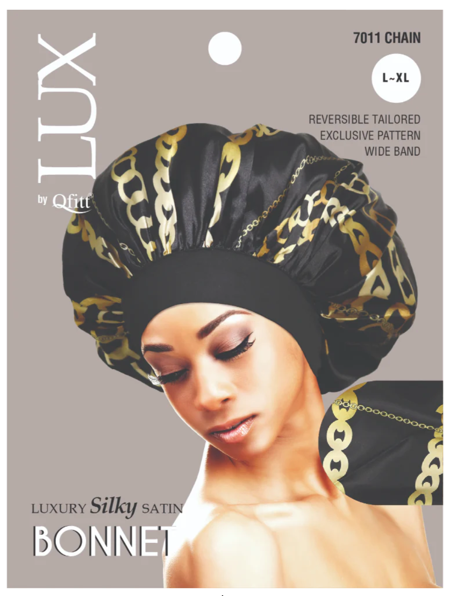 Qfitt Lux Silky Satin Bonnet L-XL Assorted Pattern