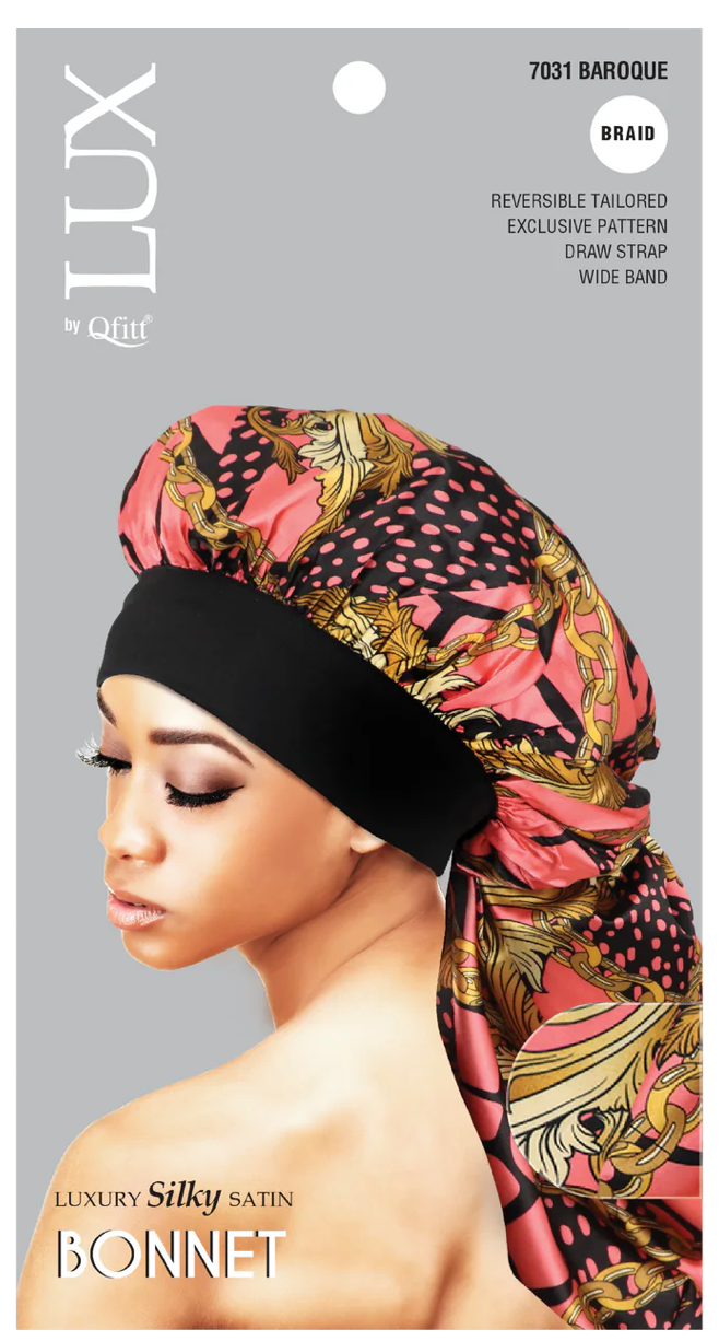 Qfitt Lux Silky Satin Braid Bonnet Assorted Pattern