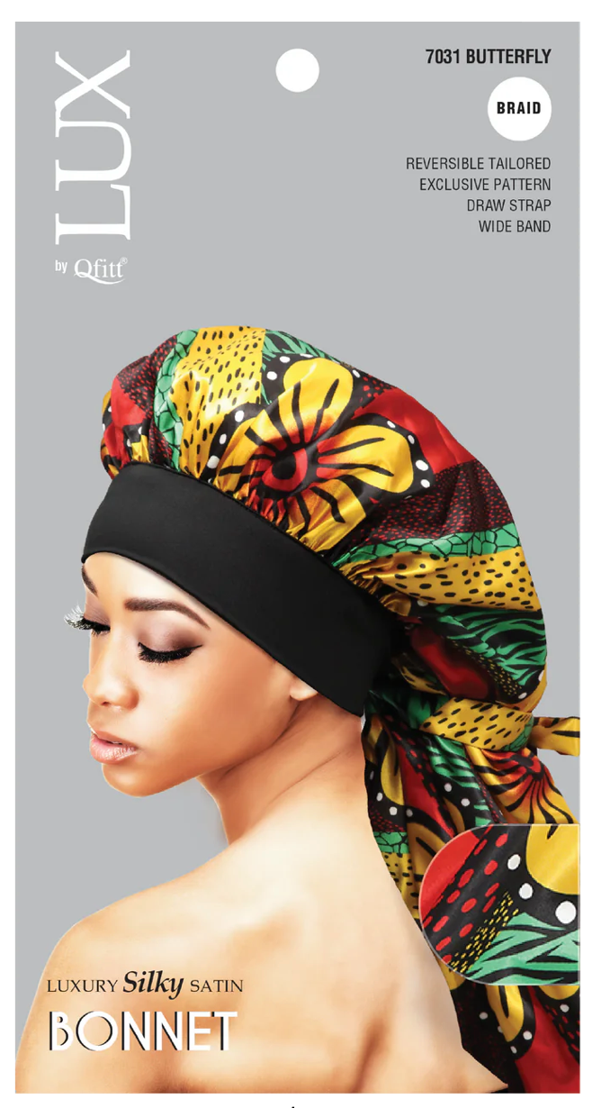 Qfitt Lux Silky Satin Braid Bonnet Assorted Pattern