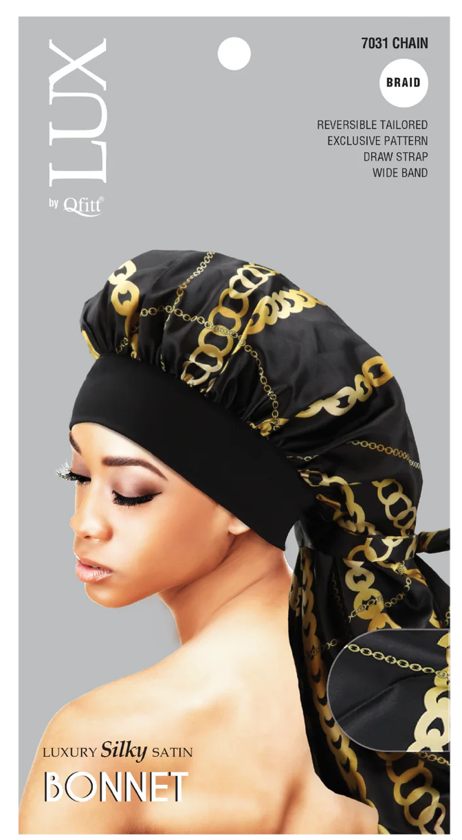 Qfitt Lux Silky Satin Braid Bonnet Assorted Pattern