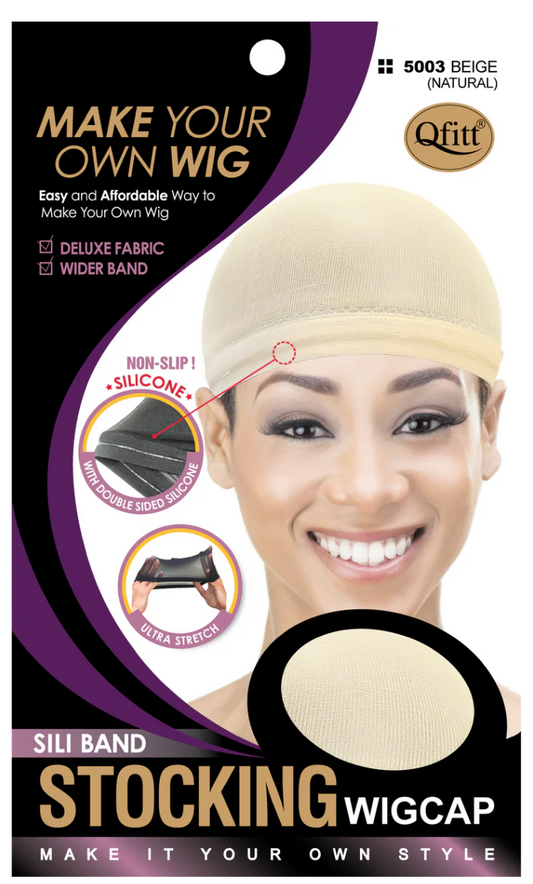 Qfitt Stocking Wig Cap Silicon Beige Natural 5003