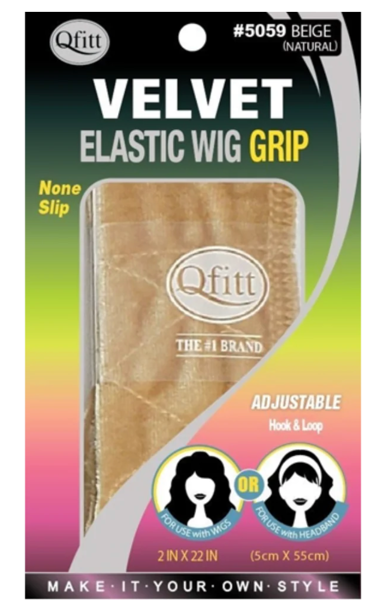 Qfitt Velvet Wig Grip Elastic Beige Natural