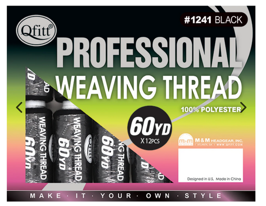 Qfitt Weaving Thread Polyester 60 yd Black