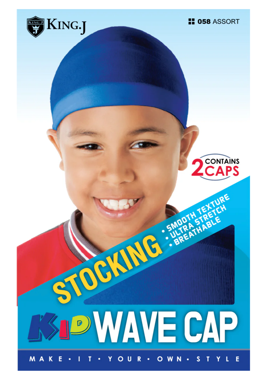 King J Kids Stocking Wave Cap 2 pcs Assorted