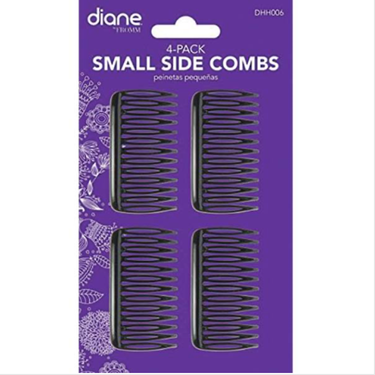 Diane Side Combs Small Black 4 Pack