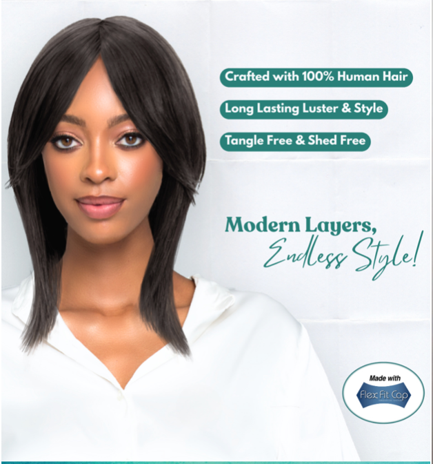 Bobbi Boss MH110 Boss Wig Straight 14" Human Hair