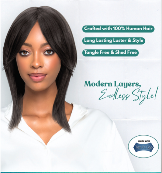Bobbi Boss MH110 Boss Wig Straight 14" Human Hair