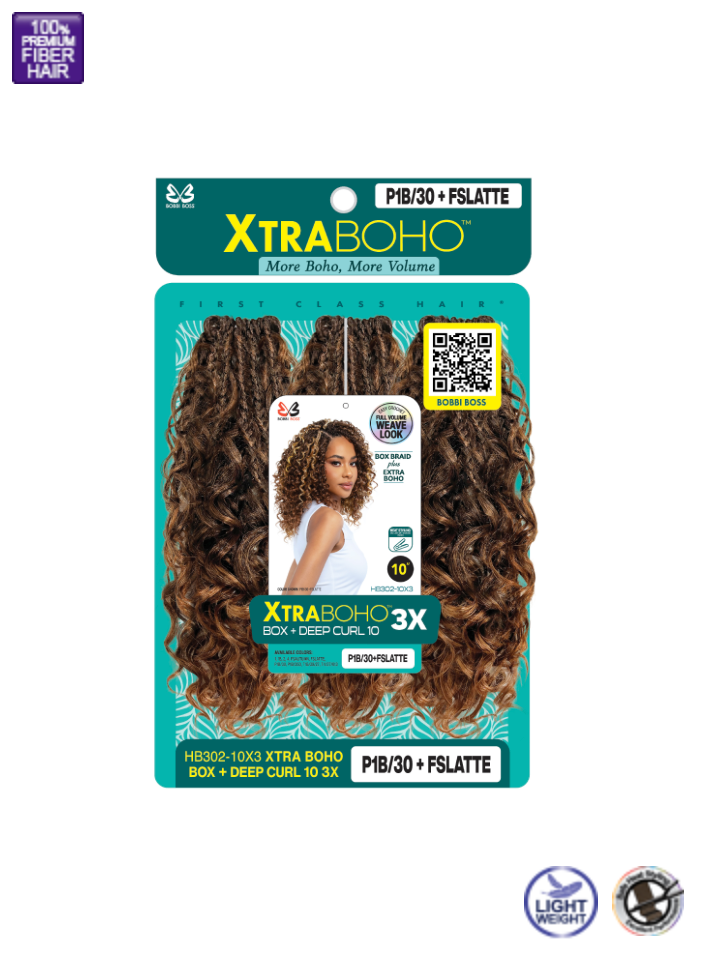 Bobbi Boss Xtra Boho Box + Deep Curl 10" 3X