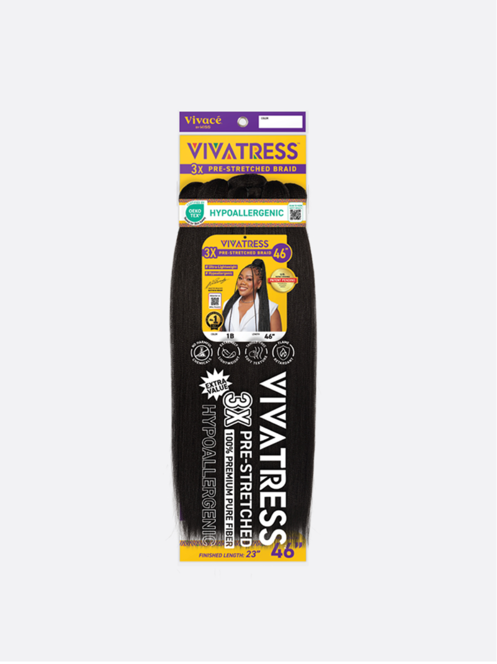 VIVATRESS PRE-STRETCHED BRAID 46″ 3X