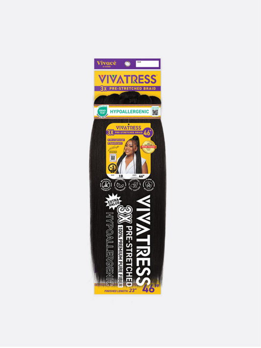VIVATRESS PRE-STRETCHED BRAID 46″ 3X