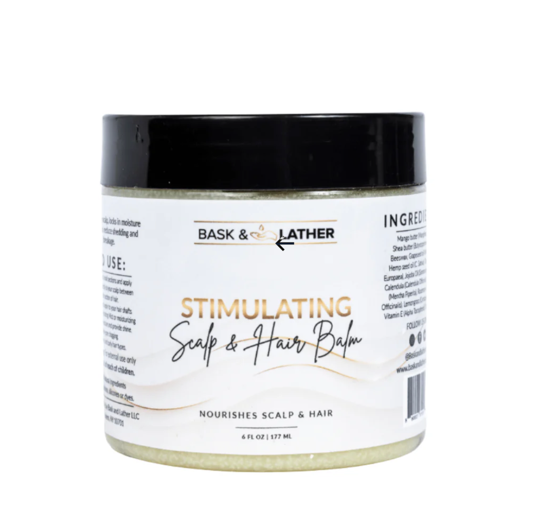 Bask & Lather Stimulating Scalp and Hair Balm 6 oz