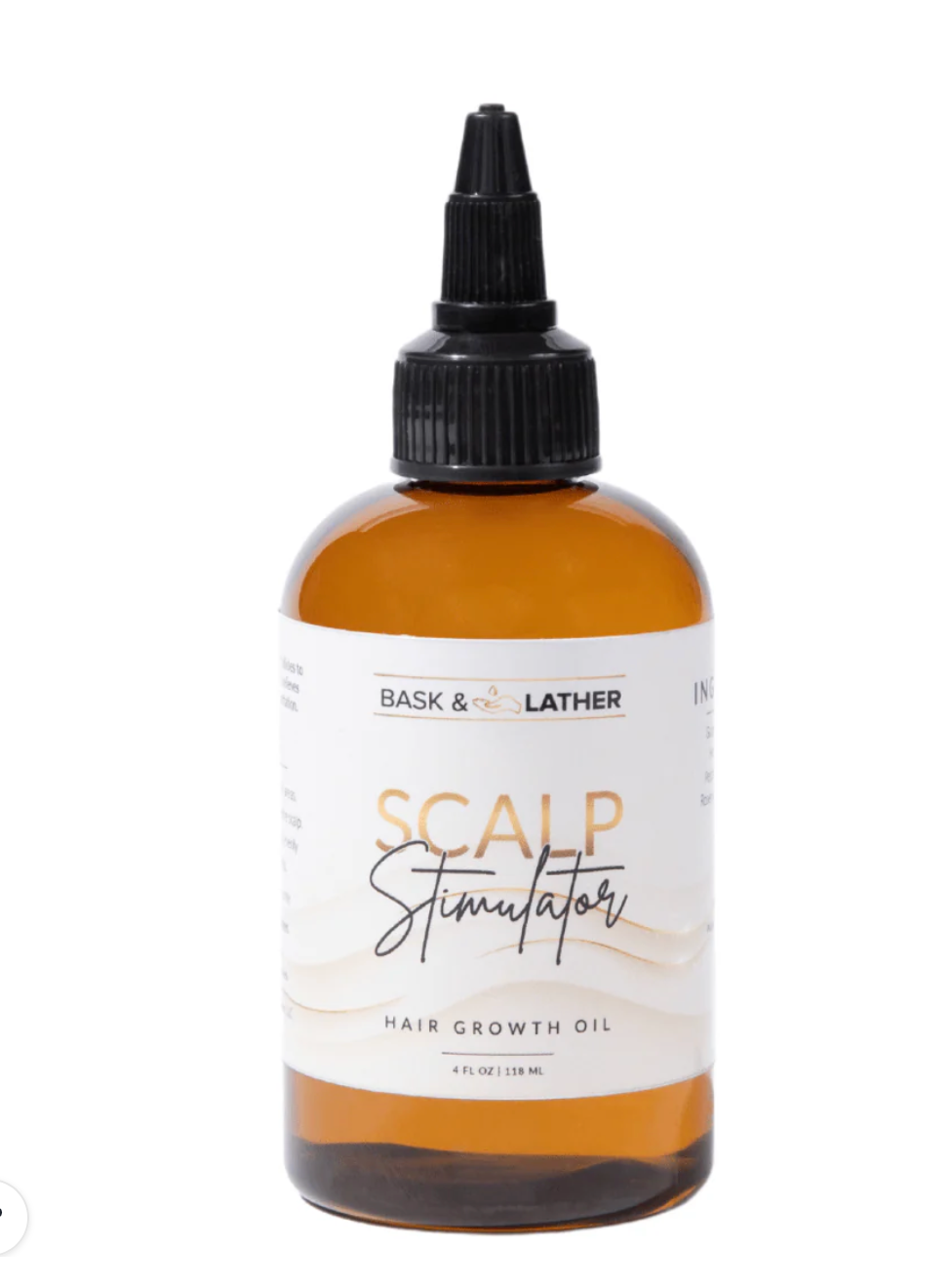 Bask & Lather Scalp Stimulator Hair Growth Oil Jumbo 4 oz