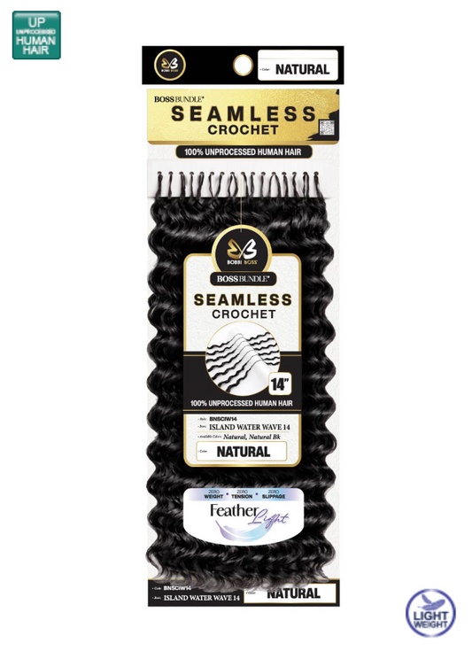 Bobbi Boss Seamless Crochet Island Water Wave 14" Human Hair