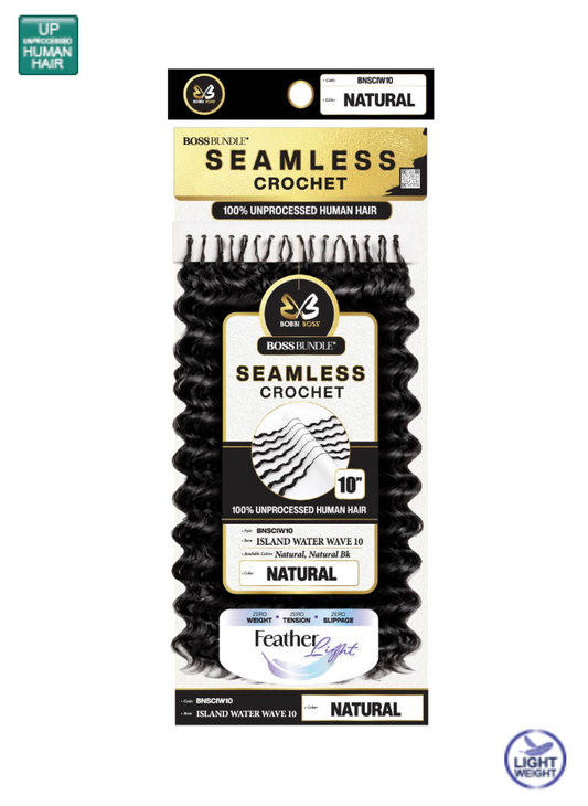 Bobbi Boss Seamless Crochet Island Water Wave 10" Human Hair