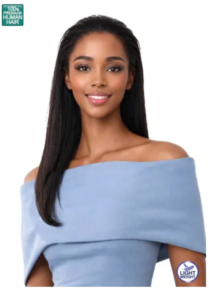 Bobbi Boss MHFC001 Straight 18" Human Hair Full Cap Wig