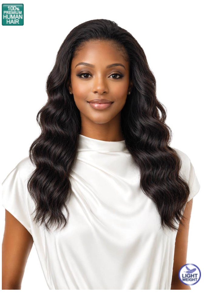 Bobbi Boss MHFC002 Deep Wave 18" Human Hair 2-in-1 Wig