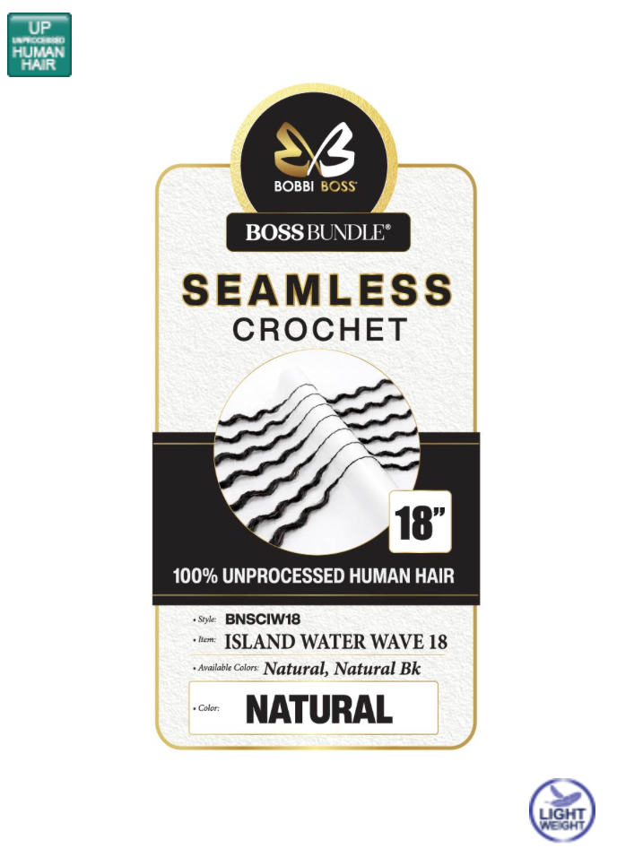 Bobbi Boss Seamless Crochet Island Water Wave 18" Human Hair