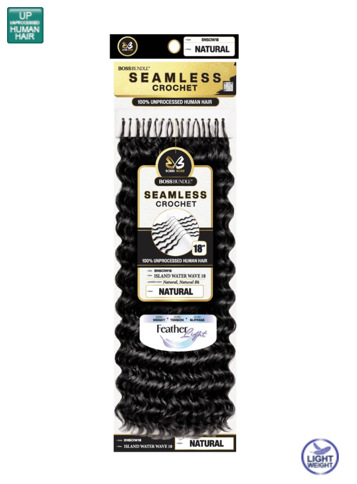 Bobbi Boss Seamless Crochet Island Water Wave 18" Human Hair