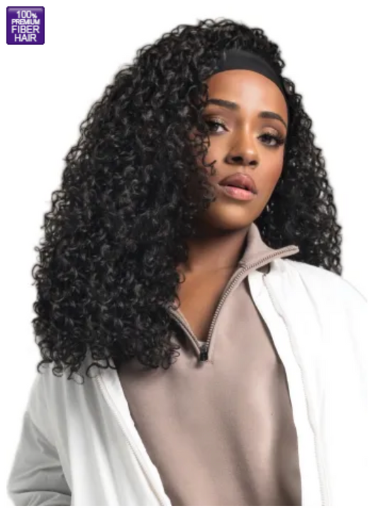 Bobbi Boss M1017 Jerry Curl Headband Wig