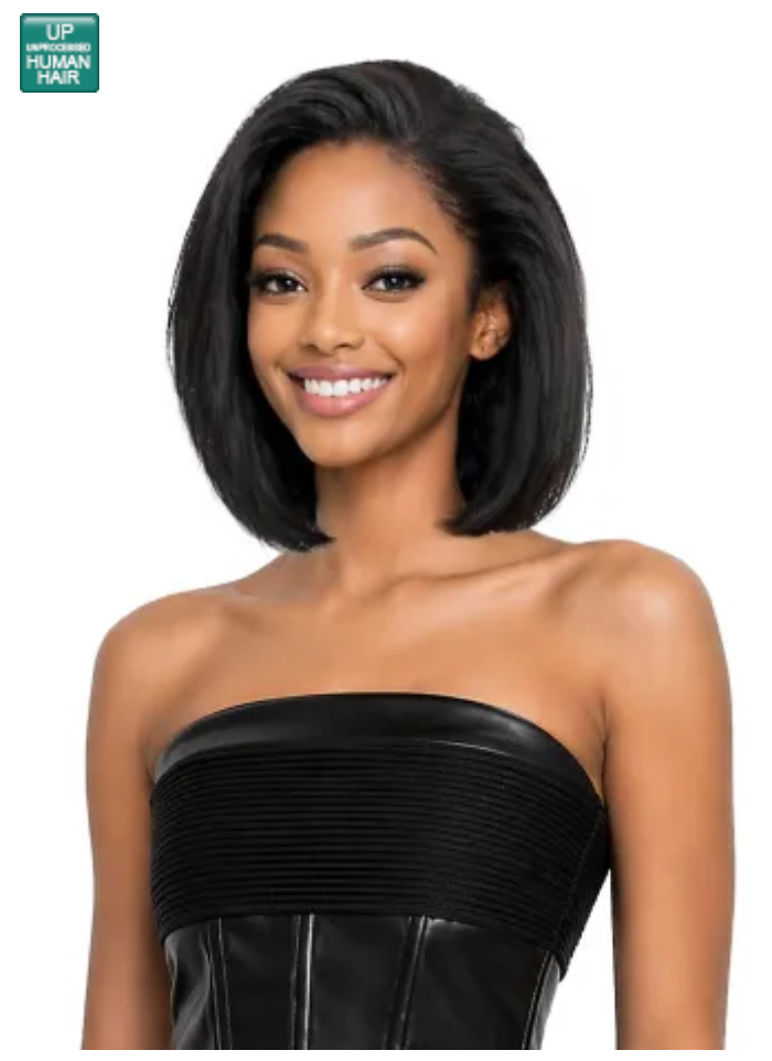 Bobbi Boss MHFC004 Straight 12" Human Hair 2-in-1 Wig