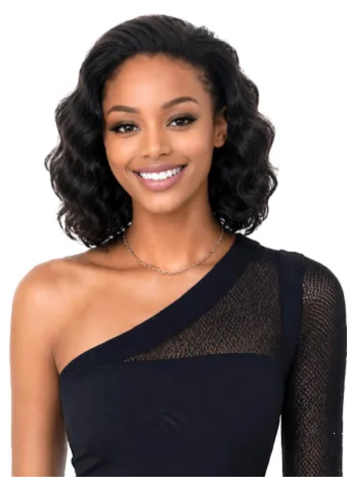 Bobbi Boss MHFC005 Deep Wave 12" Human Hair 2-in-1 Wig